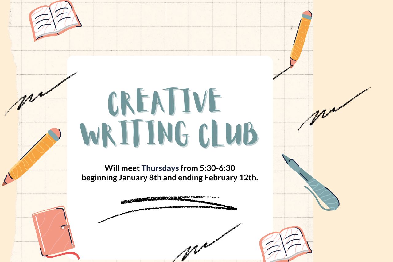 Creative Writing Club. Assorted stationary, pencils, erasers, pens.