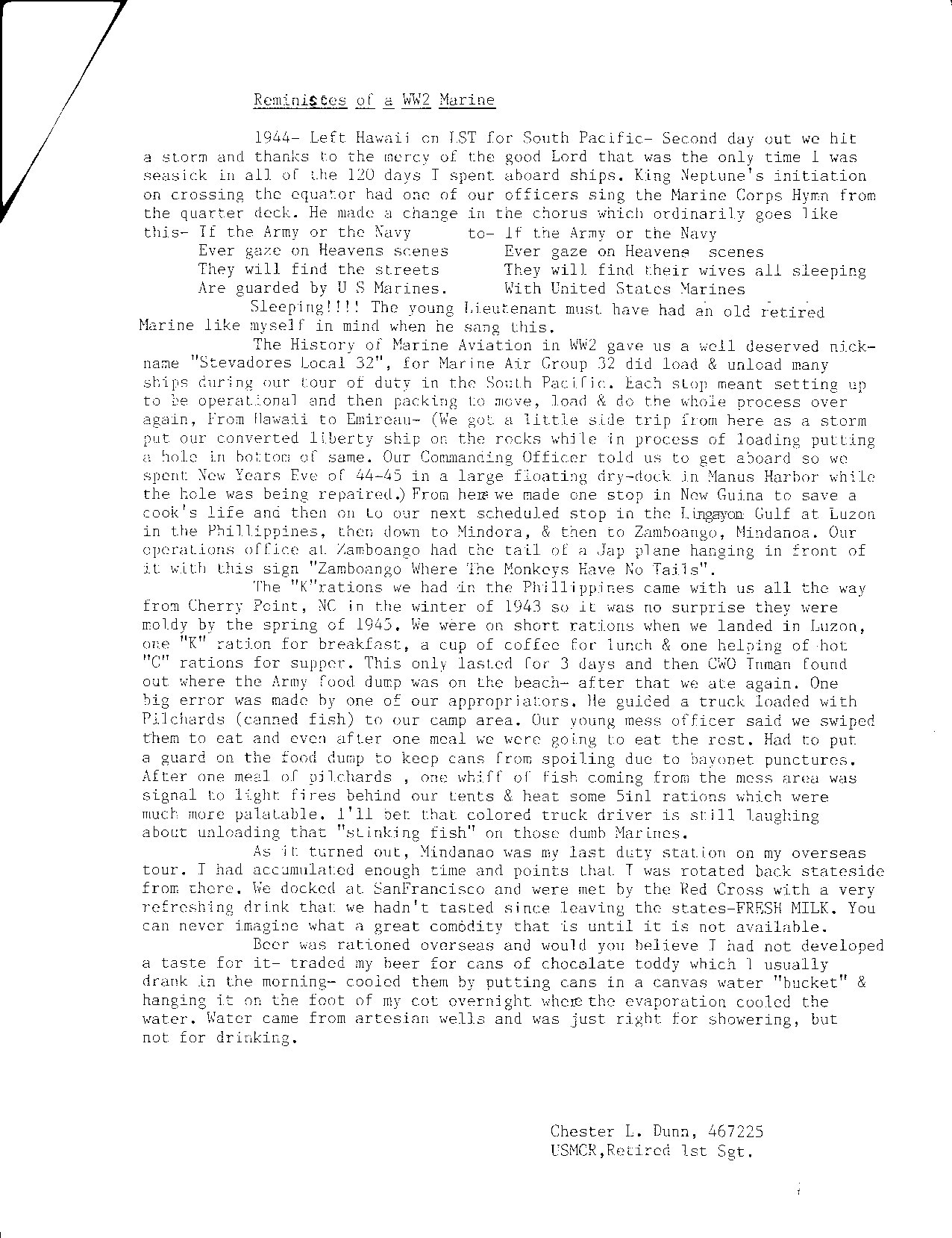 Scanned narrative