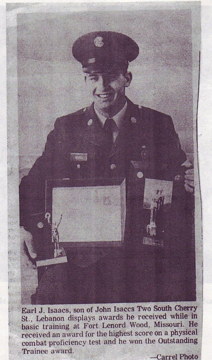 Earl Isaacs Newspaper clipping