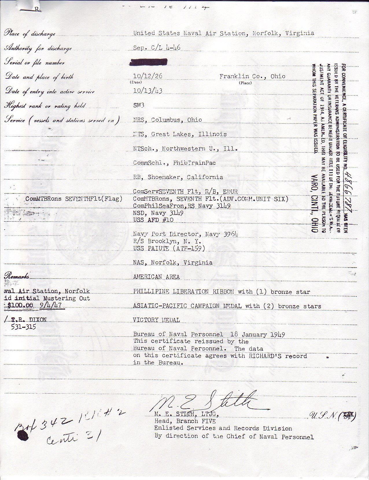 Discharge information