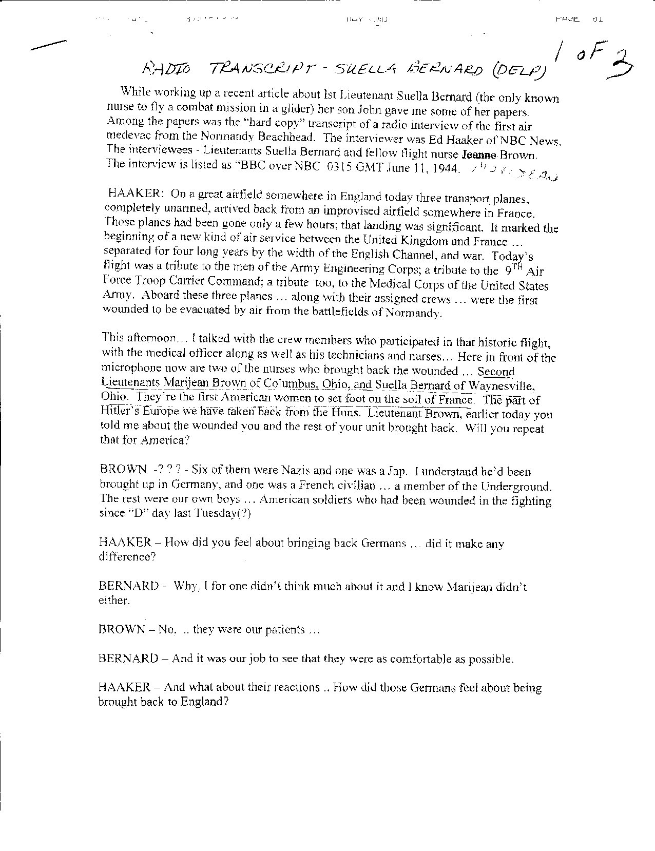 scanned radio transcript 1