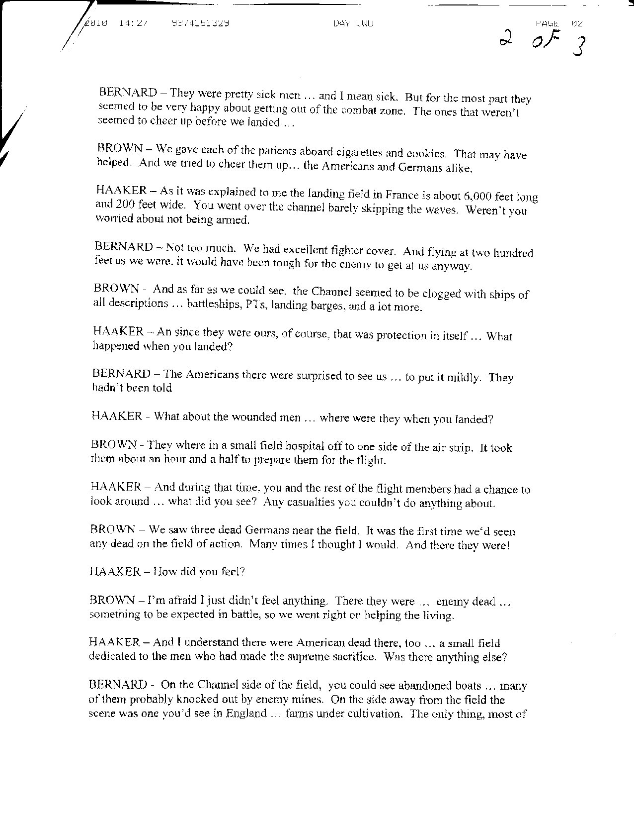 scanned radio transcript 2