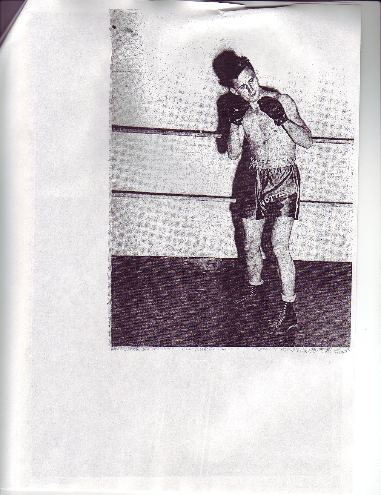 Theodore in boxing attire