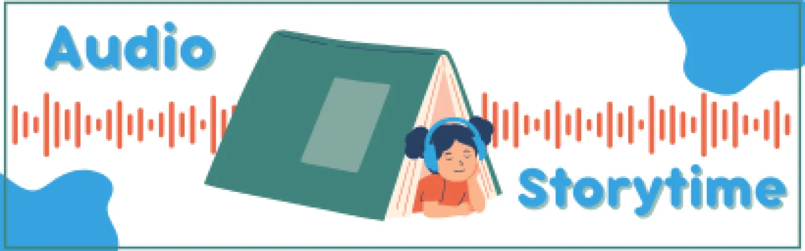 Illustration of a girl with headphones and a book